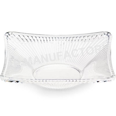 Square Shape Large plastic fruit bowl with stripe pattern