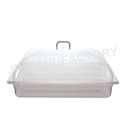 Hot sell Acrylic Clear Dome Rectangular cover/Full Size Pan Lid with handle