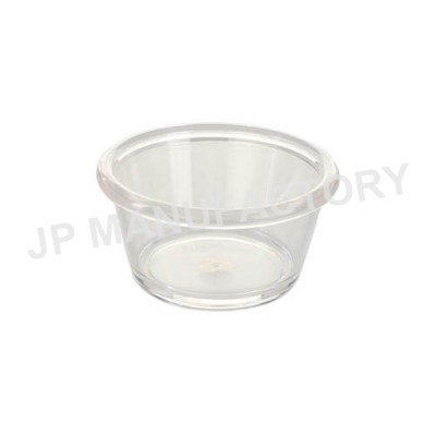 Plastic clear canteen/cafes sauce bowls