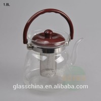 1.8L high quality glass teapot